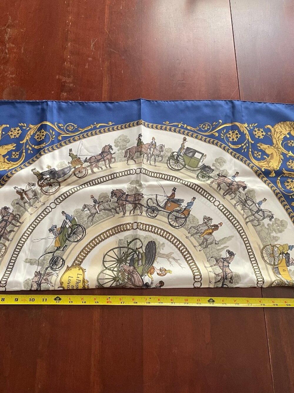 Hermes SIlk Scarf: “La Promenade de Longchamps” - Picture 5 of 6